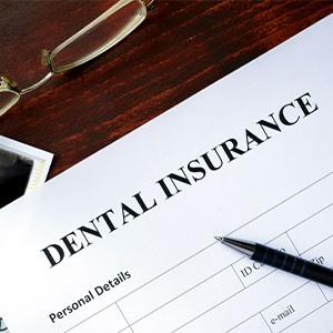 dental insurance form on table 